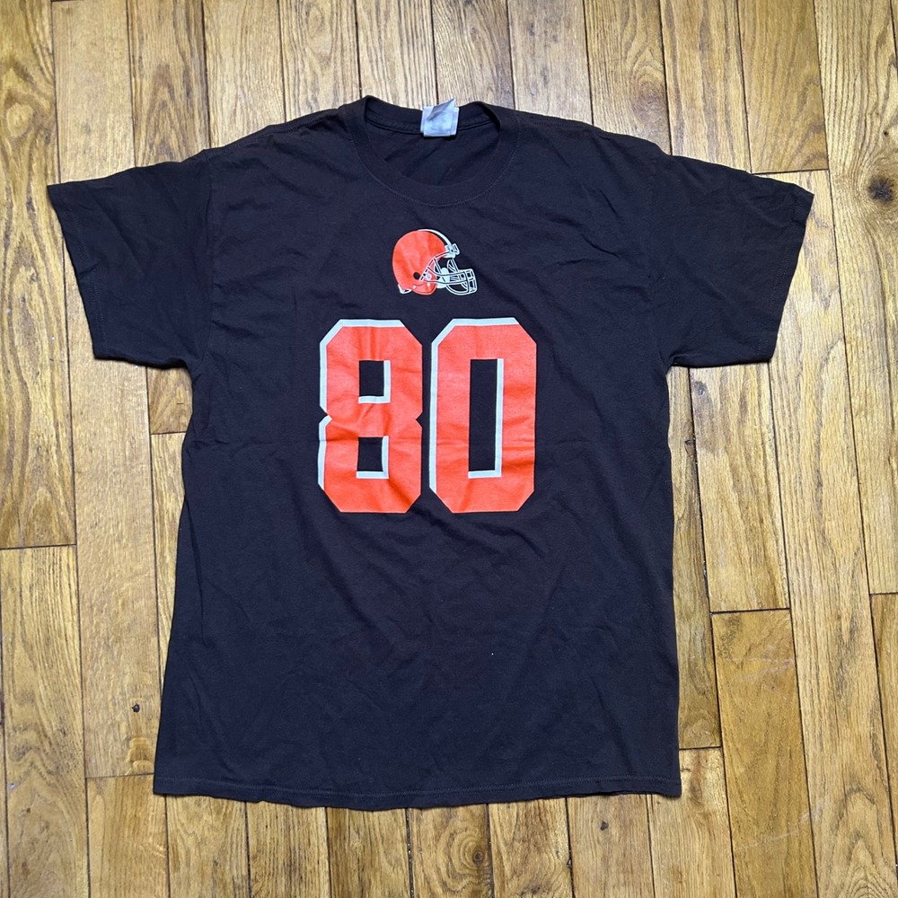 NFL Team Apparel Cleveland Browns Jarvis Landry 80‎ T-Shirt Brown Mens Large
